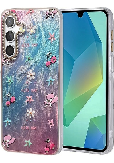 Samsung Uyumlu Galaxy A15 4g Kılıf Blade Aynalı Desenli Kapak Desen 4