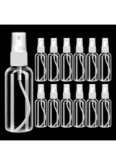 Chmejia 12 Adet Sprey Şişesi, Küçük, 50 Ml, Boş Sprey Şişesi, Doldurmak İçin, Parfüm Spreyi, Şeffaf Plastik, Sıvı Kozmetik, Su, Alkol İçin