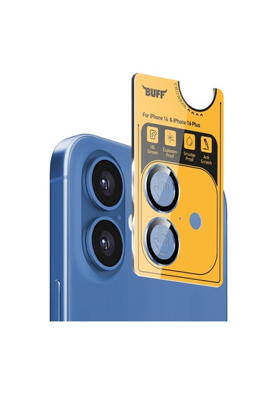 Apple iPhone Uyumlu  16 / Apple iPhone Uyumlu  16 Plus Metal Kamera 9h Lens Koruyucu Blue