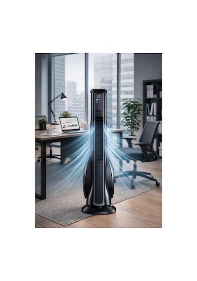 Kule Tipi Vantilatör Turbo Akıllı Fan - Hava Temizleme & Aromaterapi Özellikli - 70w Serinletici Fan