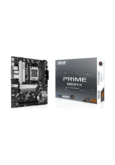 Asus Prıme B850m-k Ddr5 8400mhz 1xhdmı 1xdp 2xm.2 Usb2.0 Matx Am5 Amd Am5 9000/8000/7000 Serileri İle Uyumlu 45180107