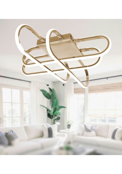 Tt338-fsr Tt Ayd. Kasef Fransız Sarı Kaplama Gün Işığı Led Avize Rosegold