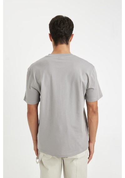 DeFacto %100 Pamuk New Regular Fit Bisiklet Yaka Basic Düz Kısa Kollu Tişört V7699AZ24AUGR89