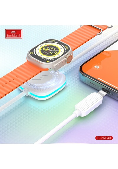 Usb To Lightning Ve 2.5w Kablosuz Saat Şarj Çıkışlı 2in1 Hızlı Şarj Kablosu Watch Şarj