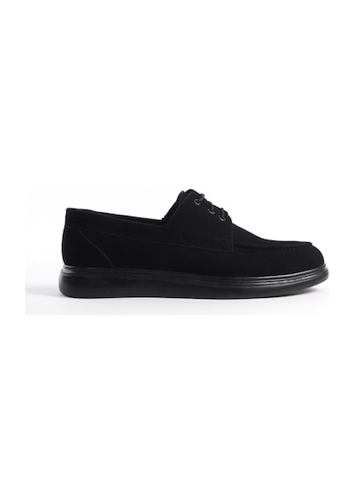 Mubiano Mbsrgn105-s Siyah Süet Erkek Bağcıklı Loafer Siyah
