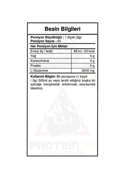 Bigjoy Sports Glutabig Powder 300 Gr 60 Servis Aromasız Glutamin