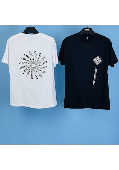 Countinuou Oversize Tişört Beyaz Beyaz