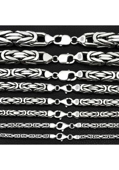 Gümüş Kral Zincir - 3 Mm Köşeli Gümüş