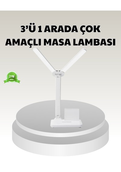 Led Işıklı Masa Lambası Göz Yormayan, Kısılabilir Esnek Başlıklı Çok Renkli