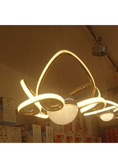 Has Light Küçük Kelebek Model Led Avize 3 Renkli Altın Renk Gövde