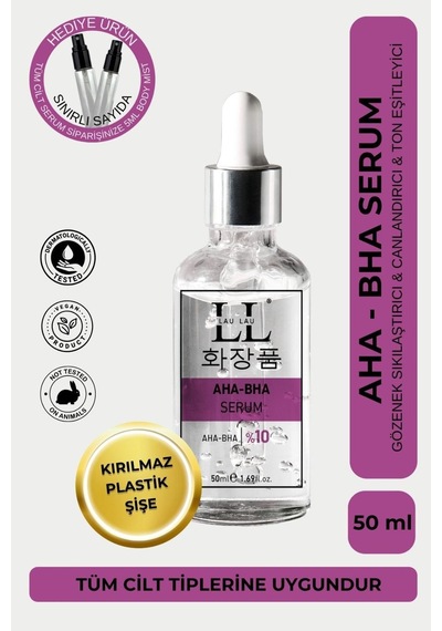 Aha-bha Serum Eksfoliye Edici Cilt Yenileyici & Yoğun Gözenek Sıkılaştırıcı - 50 Ml