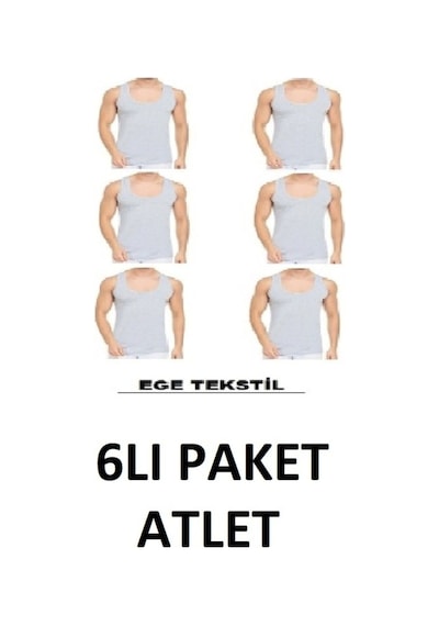 6'li Paket Erkek İç Çamaşır Atlet Seti 001