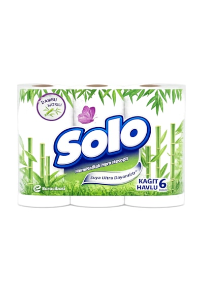 Solo Organik Bambu Katkılı Kağıt Havlu 6 Lı