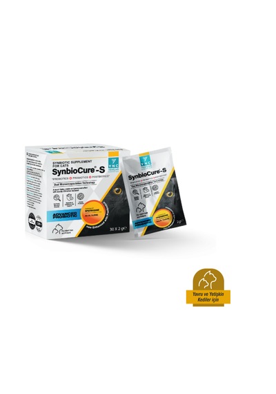 Synbiocure-s Kediler İçin Toz Probiyotik Prebiyotik Postbiotik Takviyesi 30 Adet X 2 Gr