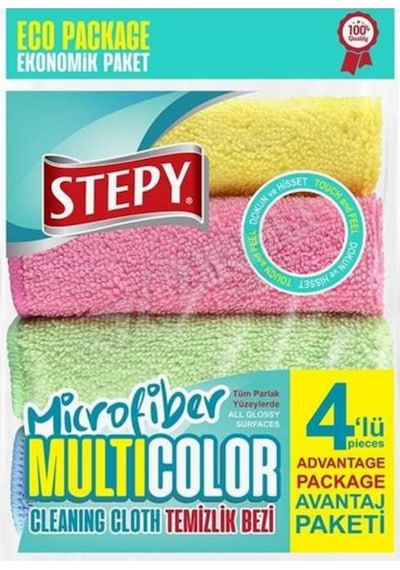 4 Adet Stepy Temizlik Bezi Multi Color 4'lü Renkli