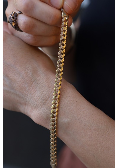 Yenigün Kuyumculuk 14 Ayar Altın Gurmet 8 Mm Bileklik Blk27469 Altın