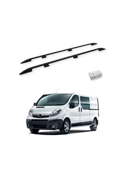 Turtle Opel Vivaro X83 2001-2014 / Uzun Şasi Tavan Çıtası Crown Siyah