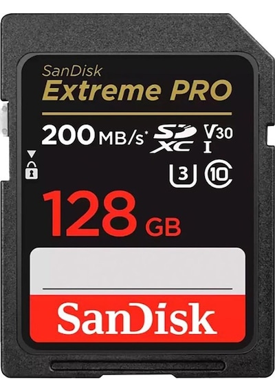 SanDisk Extreme Pro SDSDXXD-128G-GN4IN 128 GB 200 MB/S SDXC V30 UHS-I U3 Hafıza Kartı