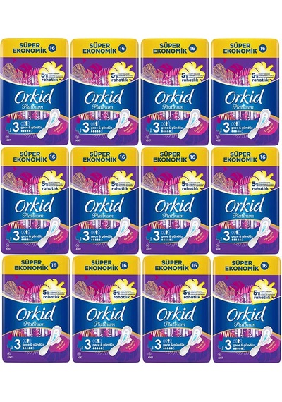 Orkid Platinum Hijyenik Ped Gündüz & Gece 192 Adet Anne Kız Paket
