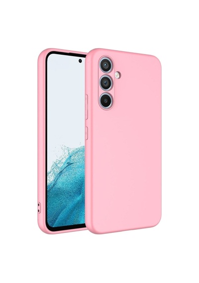 Samsung Galaxy Uyumlu A24 Kılıf Lansman Içi Kadife Silikon + Ekran Koruyucu Nano Pembe