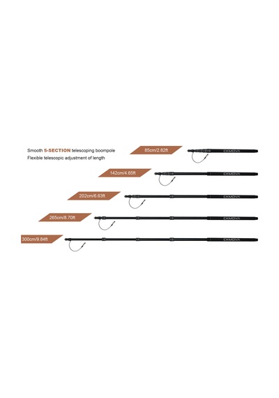 Ckmova BP30A Profesyonel Alüminyum Boompole 85 – 300 CM