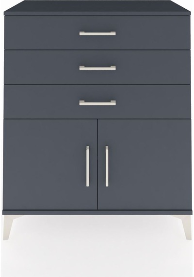 Hyperion Şifonyer Tek Raflı 3 Çekmeceli 2 Kapaklı 88x44x106 A... Antrasit
