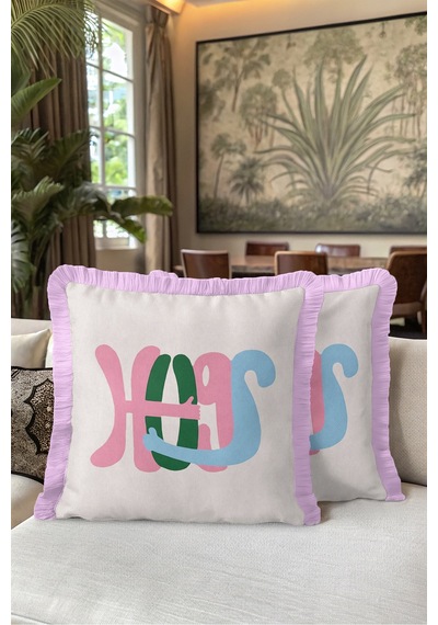 Sarılan Kollar Yazılı Pop Art Saçaklı Yastık Kılıfı - Soyut Figürlü Pembe Püsküllü Kırlent Kılıfı Serin Esinti Saten Sarılan Kollar Yazılı Pop Art Saçaklı Yastık Kılıfı - Soyut Figürlü Pembe Püsküllü Kırlent Kılıfı Serin Esinti Saten