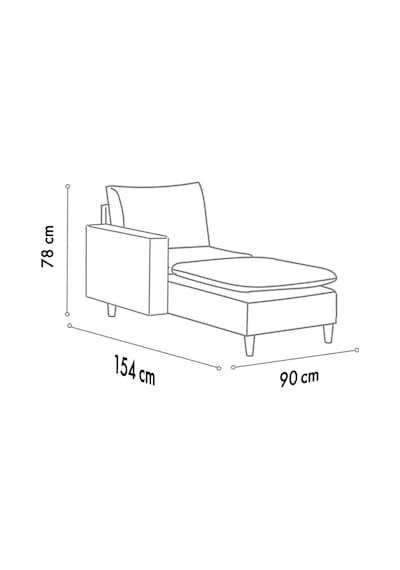 Lungo Modüler Daybed - Krem Keten Krem