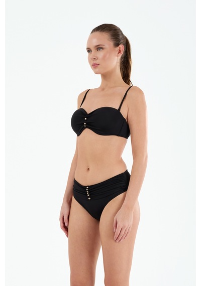 Louren Kadın Siyah/mavi Düz Kumaş Boncuklu Çıkarılabilir Askılı Sabit Kaplı Balenli Straplez Bikini Takımı Siyah Louren Kadın Siyah/mavi Düz Kumaş Boncuklu Çıkarılabilir Askılı Sabit Kaplı Balenli Straplez Bikini Takımı Siyah