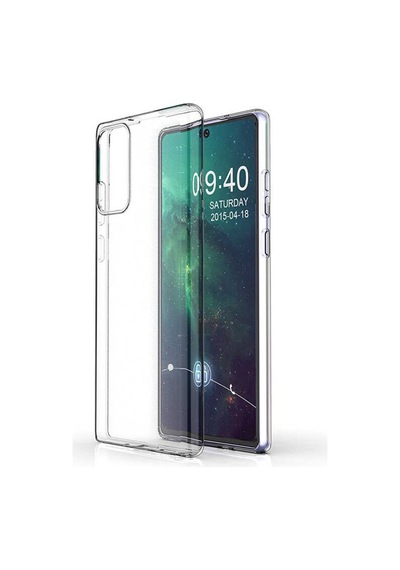 Galaxy Note 20 Kılıf Zore Şeffaf Ince Ve Esnek Süper Silikon Renksiz
