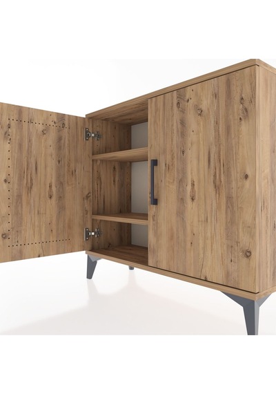 Arges Şifonyer 2 Raflı 2 Kapaklı 88x30x80 Çam-çam Çam