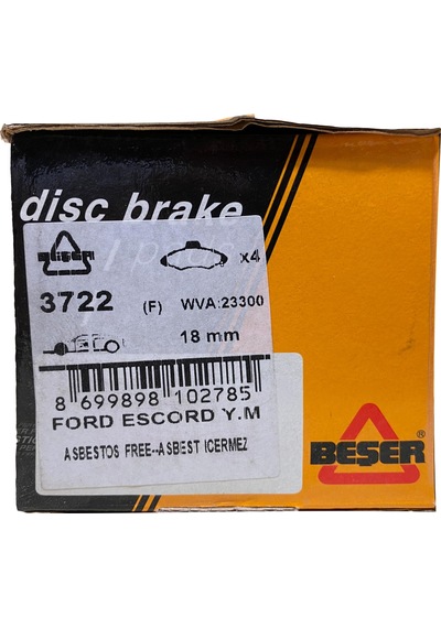 Beşer 3722 Ön Fren Balatası Ford Escort
