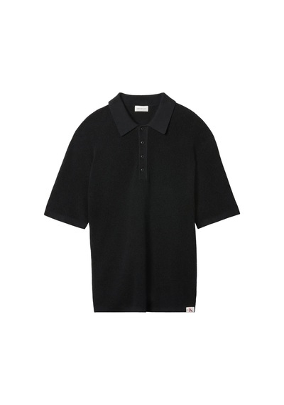 Calvin Klein Ss Cotton Waffle Pol, Ub1 Siyah Erkek Polo