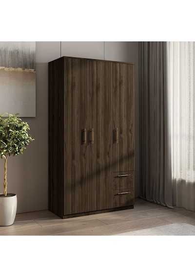Merlin 3 Kapaklı, Çekmeceli, Raflı Gardırop, Yatak Odası Dolap, Elbise Dolabı İstanbul Ceviz - 172 Cm / İstanbul Ceviz Merlin 3 Kapaklı, Çekmeceli, Raflı Gardırop, Yatak Odası Dolap, Elbise Dolabı İstanbul Ceviz - 172 Cm / İstanbul Ceviz