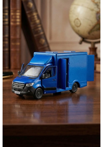 Craftivio 1:48 Ölçek Mercedes-benz Sprinter Çek Bırak Metal Kargo Kamyoneti Oyuncak Araba 14 Cm