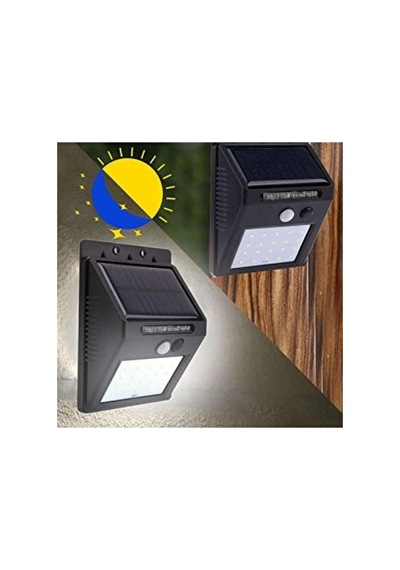 Solar Güneş Enerjili 20 Ledli Bahçe Lambası - Ekonomik Ve Çevre Dostu 10 Parça Siyah