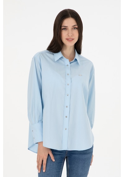 U.s. Polo Assn. Kadın Açık Mavi Gömlek Desenli 50293802-vr003 Açık Mavi