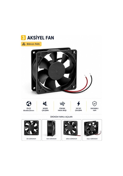 3'lü Kuluçka Seti, Dijital Termostat Xh-w3001, Higrometre Ve 80mm Fan İle