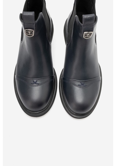Luvi Shoes Sıdney Lacivert Cilt Hakiki Deri Tokalı Lastikli Kadın Bot Luvi Shoes Sıdney Lacivert Cilt Hakiki Deri Tokalı Lastikli Kadın Bot
