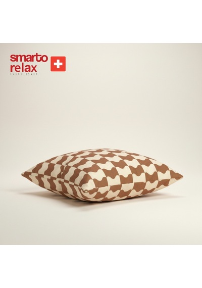 Smarto Relax Içi Dolgulu Kırlent 45x45 Cm Kare Salon & Berjer Kırlenti Bej - Kahverengi