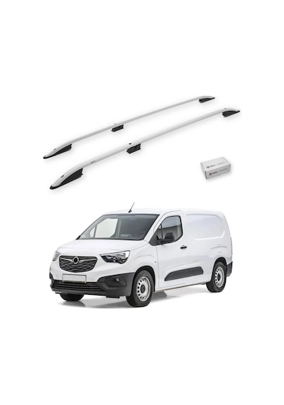 Turtle Opel Combo E 2019-2025 / Uzun Şasi Tavan Çıtası Crown Gri
