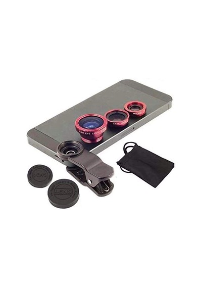 Balık Gözü Lens Fish Eye 3 Wide Geniş Açılı Makro Telefon Lensi