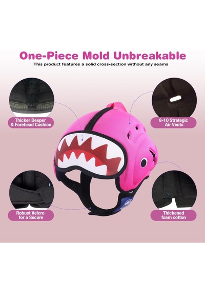 Mambobaby Bebek Koruma Başlığı - Köpekbalığı, Pembe