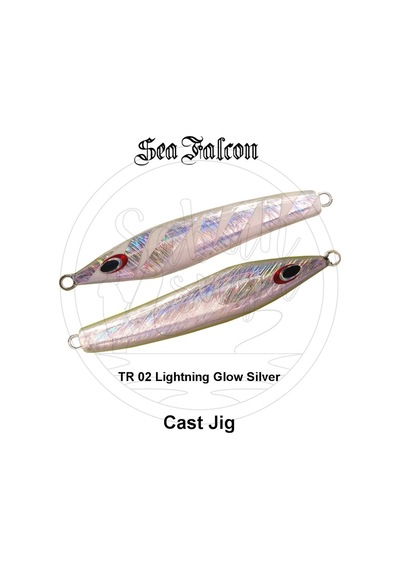 Sea Falcon Cast Jig 30Gr Tr-02 Lightning Glow Silver