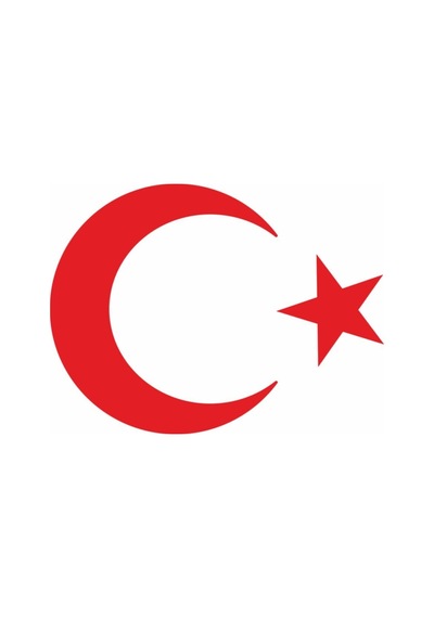 Ay Yıldız Oto Cam Sticker Kırmızı 25 19 Cm