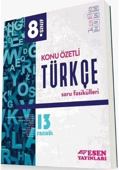Esen 8. Sınıf Konu Özetli Türkçe Soru Fasikülleri