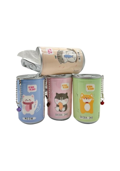 New-max Sevimli Kedi Figürlü Aksesuarlı Islak Mendil 4'lü Paket Toplam 96 Yaprak 24 4