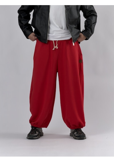 Cocopelli Kırmızı Oversize Baggy Erkek Pantolon Coc3415