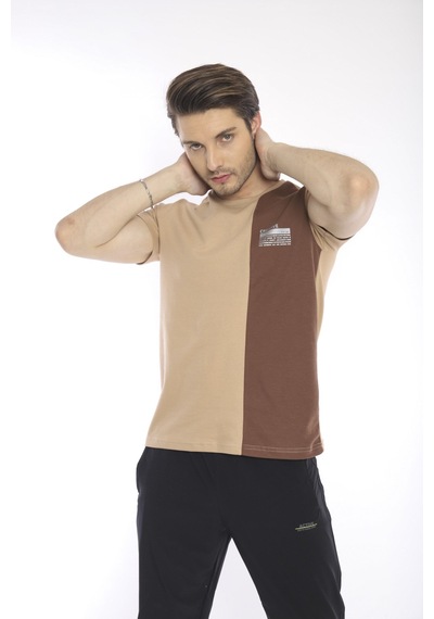 Escetic Erkek Spor, Abd Pike Interlok 1. Kalite Kumaş Somon Slimfit Bisik