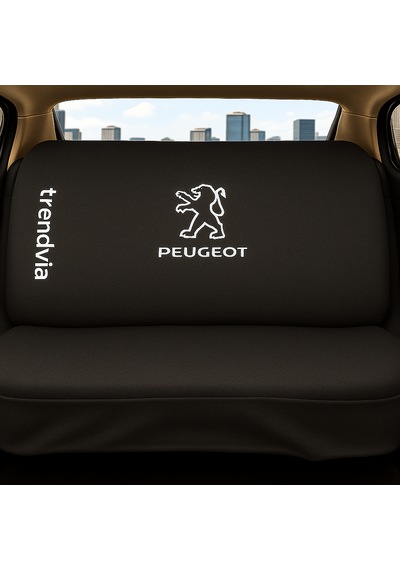 Peugeot Uyumlu Ön Arka Koltuk Kılıfı Penye Servis Kılıfı Oto Koruma Seti Siyah